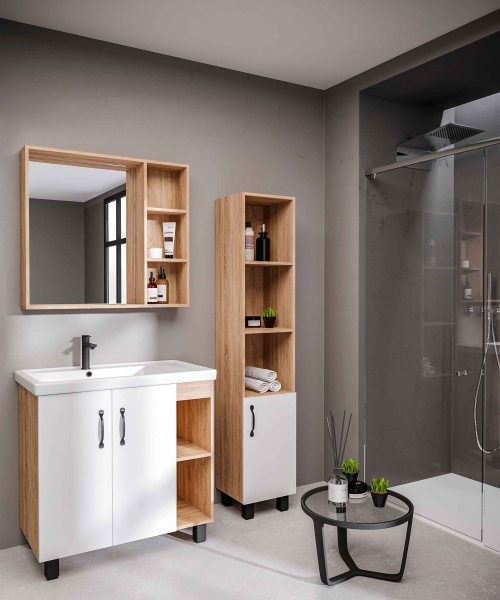 Зеркало в ванную Grossman ФЛАЙ-80 с полкой